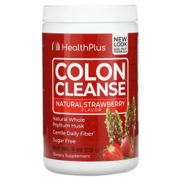 Health Plus, "Чистка кишечника", средство для чистки толстого кишечника, подслащенное стевией, с освежающим клубничным вкусом, 9 унций (255 г)