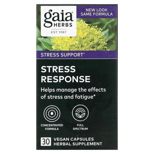 Gaia Herbs, Stress Response , 30 Vegetarian Liquid Phyto-Caps