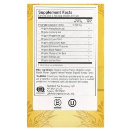 Yogi Tea, Органический, Throat Comfort, со вкусом меда и лимона, без кофеина, 16 чайных пакетиков, 1.12 унций (32 г)