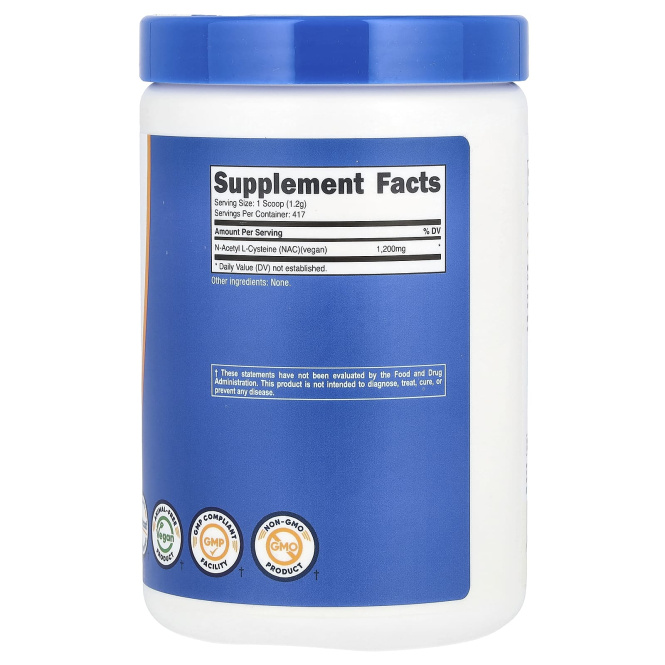 Nutricost, NAC, без добавок, 500 г (17,9 унции)