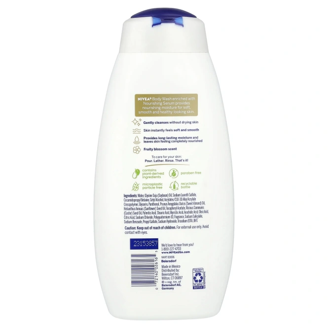 Nivea, Питательный гель для душа, растительные цветы, 591 мл (20 жидк. унц.)