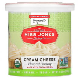 Miss Jones Baking Co, Органическая глазурь, сливочный сыр, 320 г (11,29 унции)