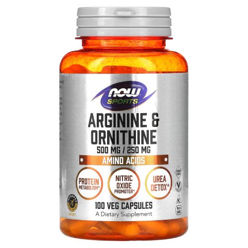 Now Foods Аргинин и орнитин (500 мг/250 мг) 100 капсул