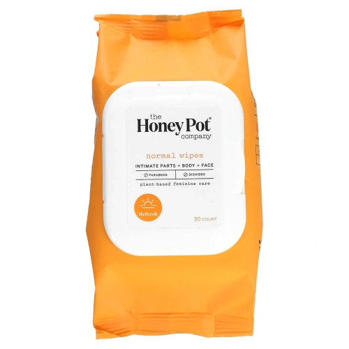 The Honey Pot Company, Normal Wipes, Fragrance Free, 30 Count