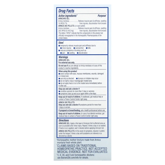 Boiron, Arnicare гель и гранулы для рассасывания, экономная упаковка 2.6 унции (75 г) тюбик + 80 гранул