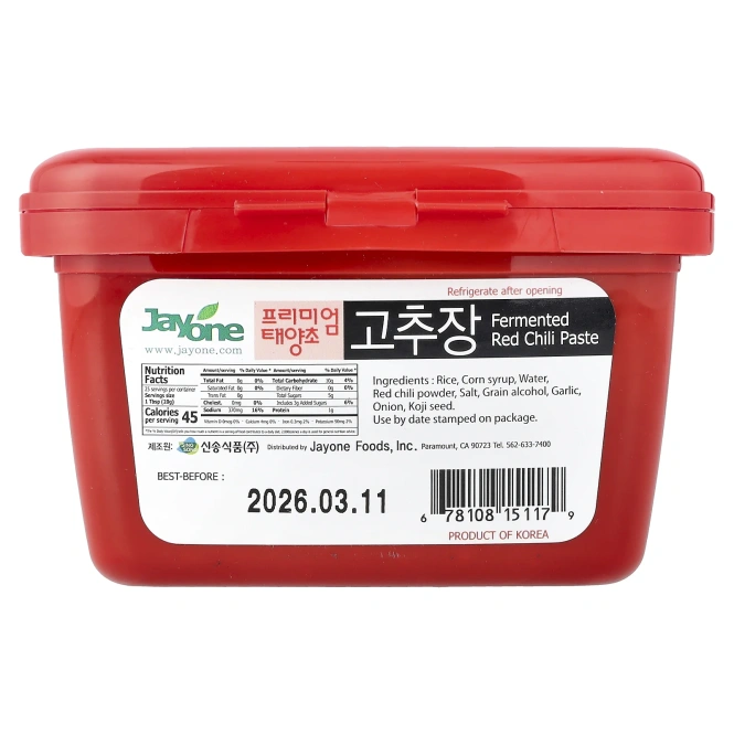 Jayone, ферментированная паста из красного чили, 500 г (1,1 фунта)