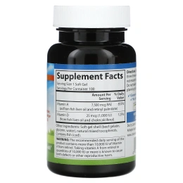 Carlson, Витамины A и D, 25000 ME, 100 мягких таблеток