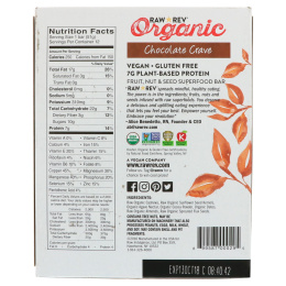 Raw Rev, Органический шоколад, 12 батончиков, 1,8 унц. (51 г) каждый