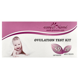 Easy@Home, Набор для тестов на овуляцию, 50 тестов на ЛГ, 20 тестов на ХГЧ
