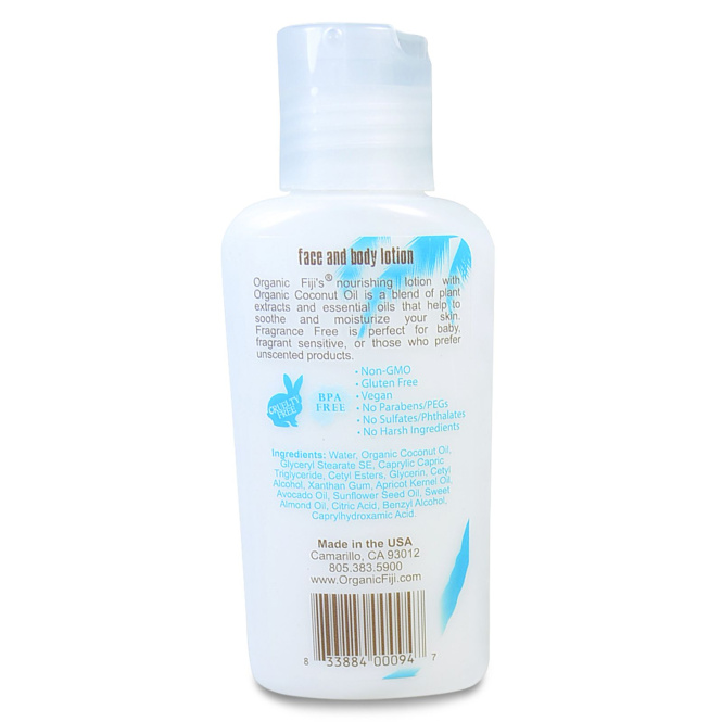 Organic Fiji, Питательный лосьон, без отдушки, 3 унции (89 мл)