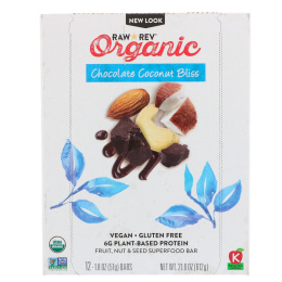 Raw Rev, Органический продукт, Шоколадное кокосовое блаженство, 12 батончиков, 1,8 унц. (51 г) в каждом