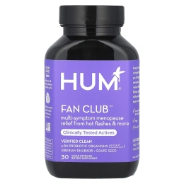 HUM Nutrition, Fan Club™, Multi-Symptom Menopause Relief, 30 Vegan Capsules
