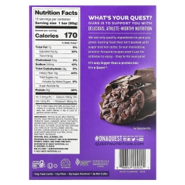 Quest Nutrition, Протеиновый батончик, двойные кусочки шоколада, 12 батончиков, 60 г (2,12 унции)