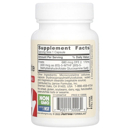 Jarrow Formulas Methyl Folate 400 Мкг 60 Капсул