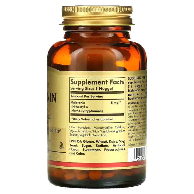 Solgar, Мелатонин, 5 мг, 120 таблеток