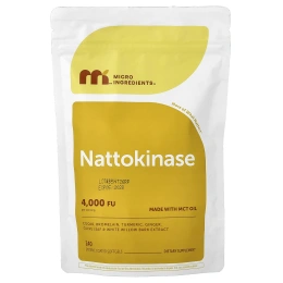 Micro Ingredients, наттокиназа, 240 капсул, покрытых кишечнорастворимой оболочкой