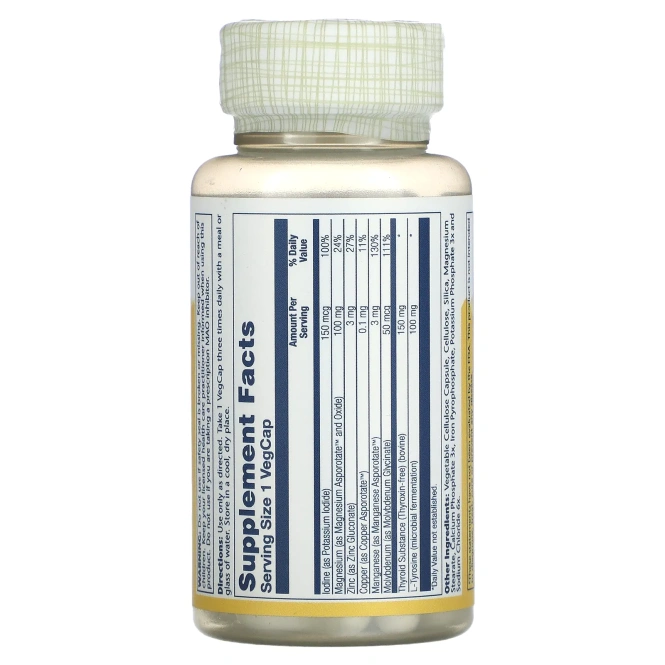 Solaray, Средство для щитовидной железы, 60 капсул