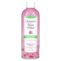 De La Cruz, Увлажняющее средство для кожи с глицерином и розовой водой, 8 жидких унций (236 мл)