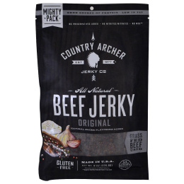 Country Archer Jerky, Абсолютно натуральная вяленая говядина, оригинальная, 8 унц. (226,8 г)