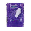 Veeda, Natural Cotton Pads with Wings, Ultra Thin, Night, 12 Pads