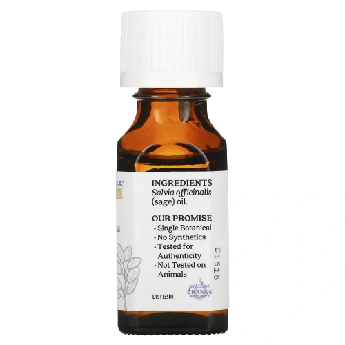 Aura Cacia, Чистое эфирное масло, шалфей, 15 мл (0,5 жидк. унции)