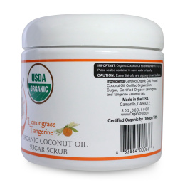 Organic Fiji, Органическое средство для шлифовки кожи с сахаром, лемонграсс и мандарин, 20 унций (566 г)