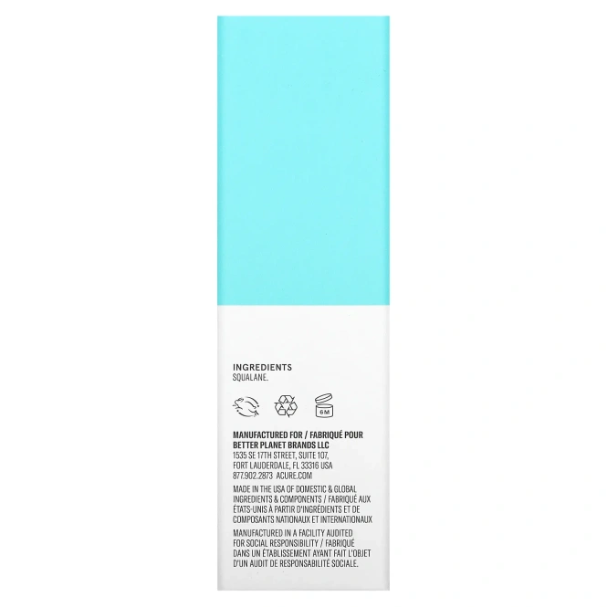 Acure, The Essentials 100% Plant Squalane, 1 fl oz (30 ml)