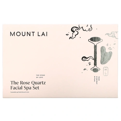 Mount Lai, Спа-набор для лица с розовым кварцем, набор из 2 предметов