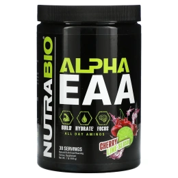 NutraBio, Альфа EAA, вишня с лаймом, 455 г