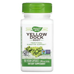 Nature's Way, Yellow Dock Root, 500 mg, 100 Vegetarian Capsules