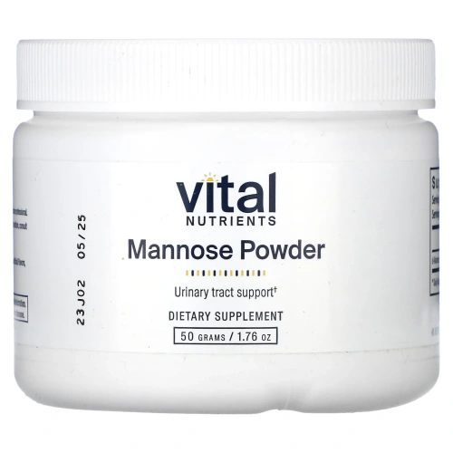 Vital Nutrients, манноза в порошке, 50 г (1,76 унции)