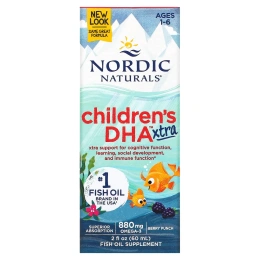 Nordic Naturals, Children's DHA Xtra, ДГК для Детей от 1 до 6 лет, ягодный вкус, 2 ж. унц.(60 мл)