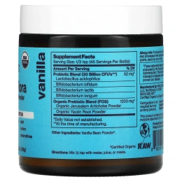Sunbiotics, Мощные пробиотики в порошке с органическими пребиотиками, ваниль, 57 г (2 унции)