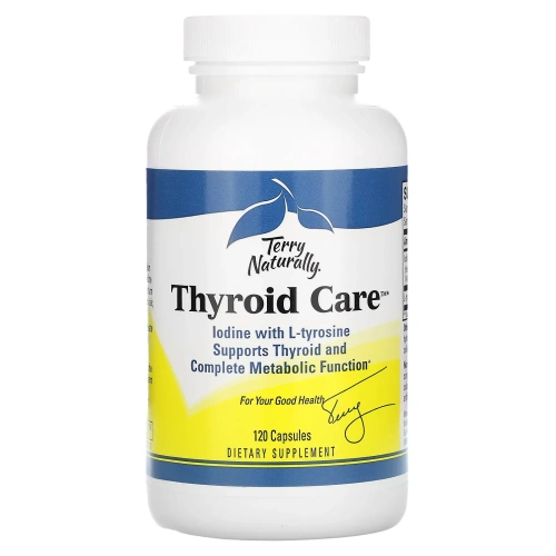 EuroPharma, Terry Naturally, Thyroid Care, забота о щитовидной железе, 120 капсул