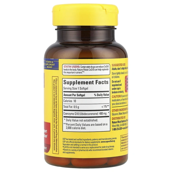 Nature Made, Коэнзим Q10, 400 мг, 40 мягких таблеток
