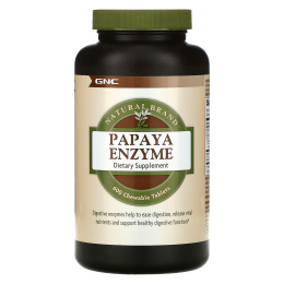 GNC Natural Brand, Papaya Enzyme, 600 Chewable Tablets