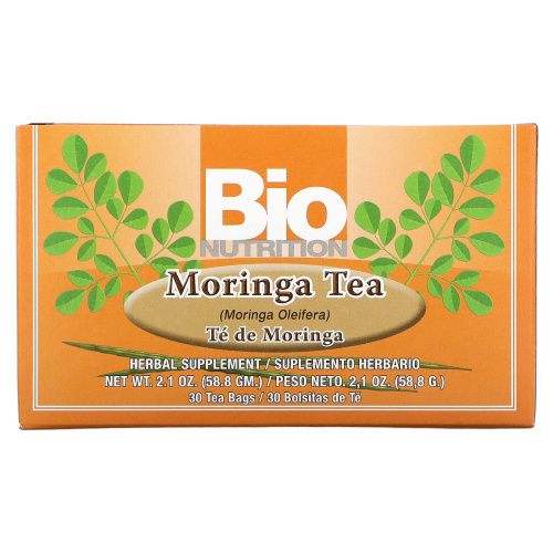 Bio Nutrition, Чай с морингой, 30 чайных пакетиков, 2,1 унции (58,8 г)