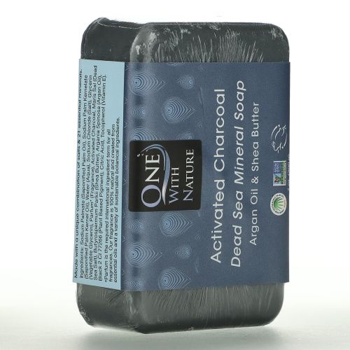One with Nature, Triple Milled Mineral Soap Bar, Activated Charcoal, 7 oz (200 g)