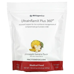 Metagenics, UltraInflamX Plus 360°, лечебное питание, ананас и банан, 630 г (22,22 унции)