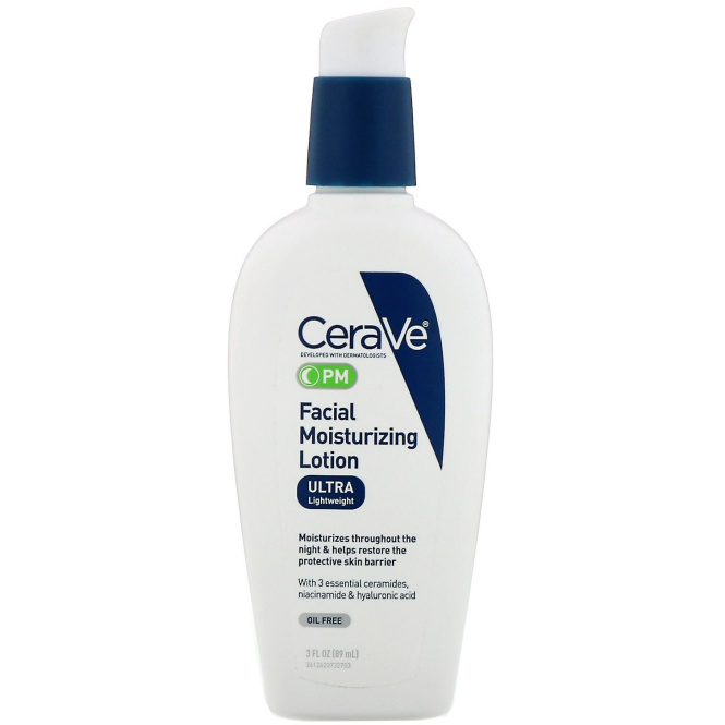 CeraVe, Ночной увлажняющий лосьон для лица, 89 мл (3 жидк. унции)