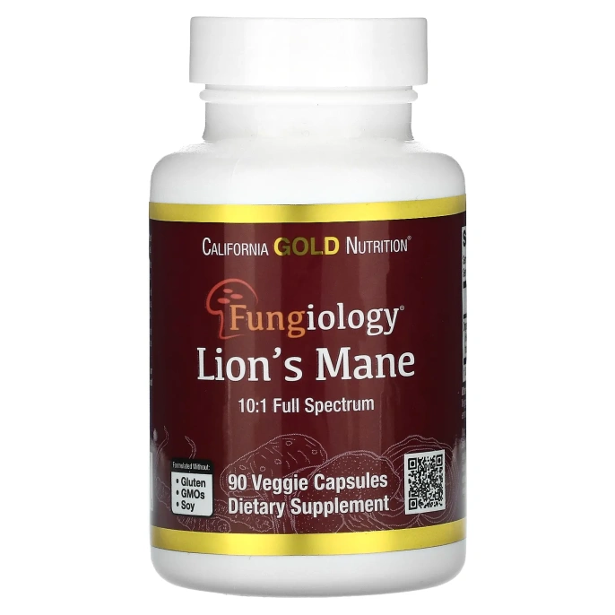 California Gold Nutrition, Ежовик гребенчатый, 90 капсул Plantcap®