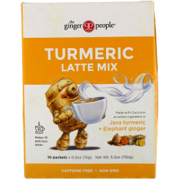 The Ginger People, Turmeric Latte Mix, 10 packets, 05 oz (15 g) Each