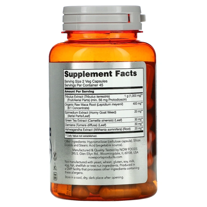 Now Foods, Sports, Tribulus Extreme, 90 растительных капсул