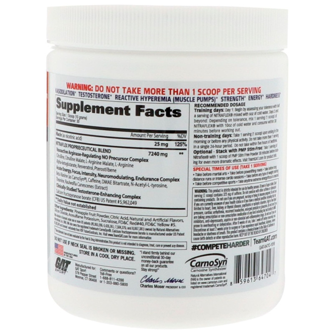 GAT, Нитрафлекс Апельсин, 10.6 унции (300 г)