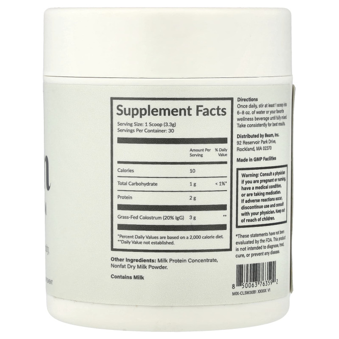 Beam, молозиво, без добавок, 100 г (3,53 унции)