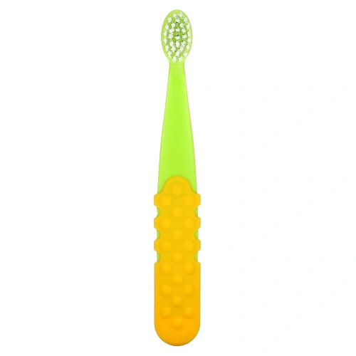 RADIUS, Зубная щетка для детей от 3 лет Totz Plus, зеленая/желтая, 1 зубная щетка