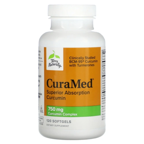 EuroPharma, Terry Naturally, CuraMed, 750 мг, 120 мягких таблеток
