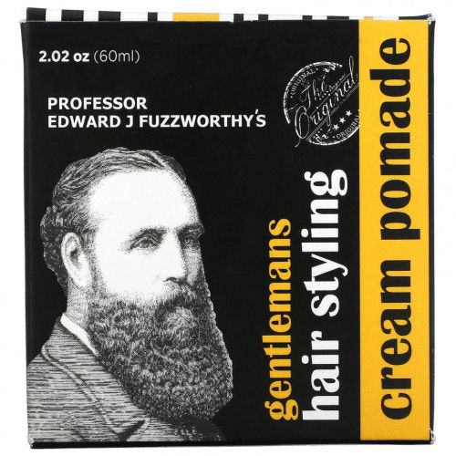 Professor Fuzzworthy's, Gentlemans, крем для укладки волос, 60 мл (2,02 унции)