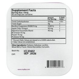 Diso, Biotic, ягодный вкус, 30 полосок для полости рта