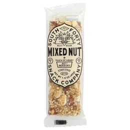 South Forty Snack Company, ореховый батончик, смесь орехов и меда, 4 батончика по 40 г (1,4 унции)